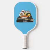 Sushi cartoon illustratie pickleball paddle (Achterkant)