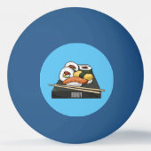 Sushi cartoon illustratie pingpongbal (Achterkant)