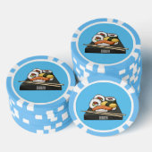 Sushi cartoon illustratie poker chips (Opstapeling)