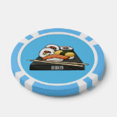 Sushi cartoon illustratie poker chips (Enkel)