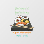 Sushi cartoon illustratie raamsticker (Vel)