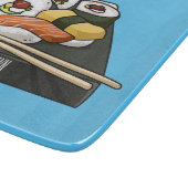 Sushi cartoon illustratie snijplank (Hoek)