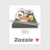 Sushi cartoon illustratie sticker (Vel)