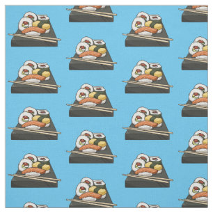 Sushi cartoon illustratie stof
