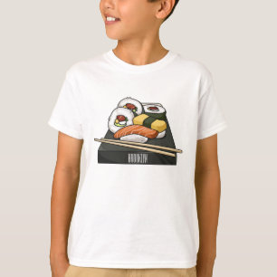 Sushi cartoon illustratie t-shirt
