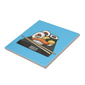 Sushi cartoon illustratie tegeltje (Zijkant)
