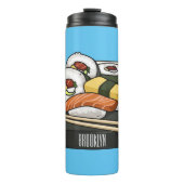 Sushi cartoon illustratie thermosbeker (Voorkant)