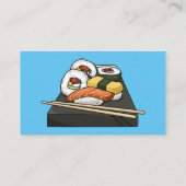 Sushi cartoon illustratie visitekaartje (Achterkant)