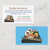 Sushi cartoon illustratie visitekaartje (Voorkant / Achterkant)
