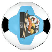 Sushi cartoon illustratie voetbal (Gedraaid)