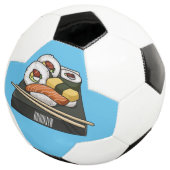 Sushi cartoon illustratie voetbal (Drie kwart)