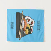 Sushi cartoon illustratie wandkleed (Voorkant (horizontaal))