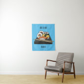 Sushi cartoon illustratie wandkleed (In situ)