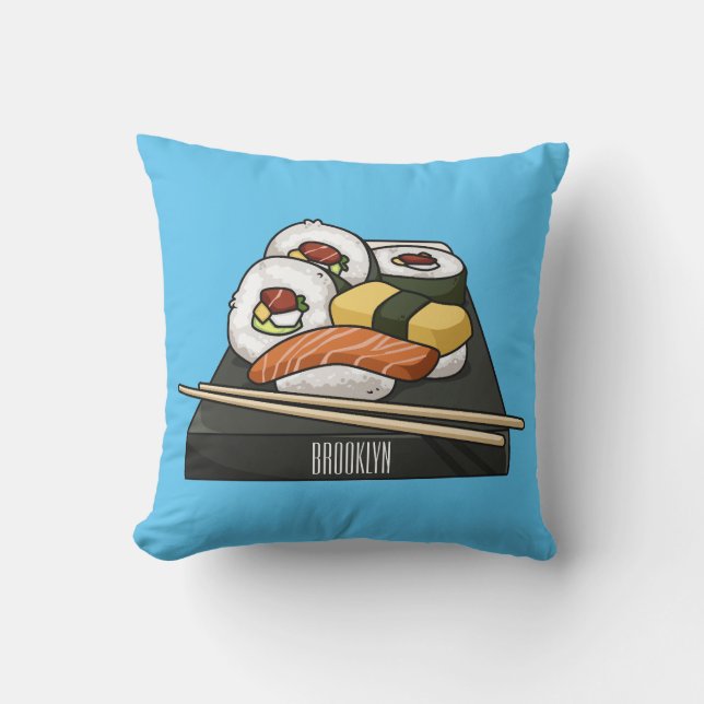 Sushi cartoon illustration  kussen (Voorkant)