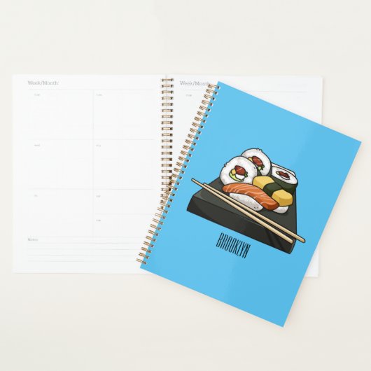 Sushi cartoon illustration planner (Display)