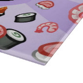 Sushi Cartoon Karton eet veel garnalen Snijplank (Hoek)