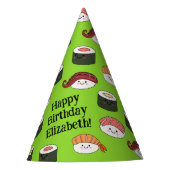 Sushi Cartoon Kids Verjaardagsfeest Pet Feesthoedjes (Voorkant)