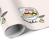 Sushi cartoon schattige Japanse kunst Cadeaupapier (Rol Hoek)