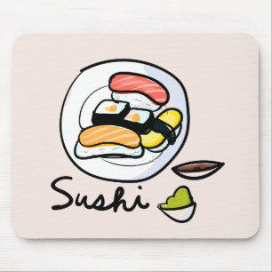 Sushi cartoon schattige Japanse kunst Muismat