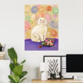 Sushi Cat 1980 Daydroom Print (Thuiskantoor)