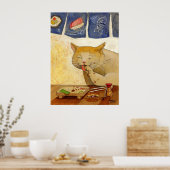 Sushi Cat All Gedaan Poster (Keuken)
