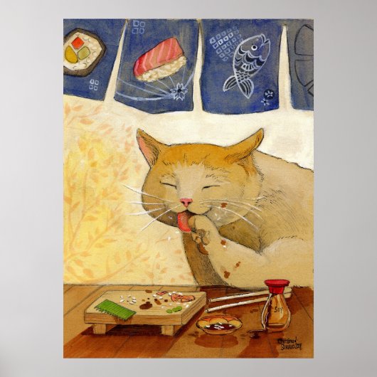 Sushi Cat All Gedaan Poster (Voorkant)