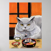 Sushi Cat Big Fred Poster (Voorkant)