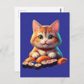 Sushi Cat Briefkaart (Voorkant / Achterkant)