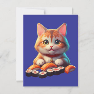 Sushi Cat Briefkaart