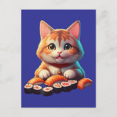 Sushi Cat Briefkaart (Voorkant)