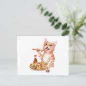 Sushi Cat Briefkaart (Staand voorkant)