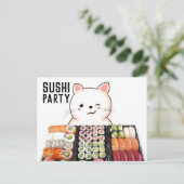 SUSHI CAT-BRIEFKAARTEN BRIEFKAART (Staand voorkant)