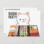 SUSHI CAT-BRIEFKAARTEN BRIEFKAART (Voorkant / Achterkant)