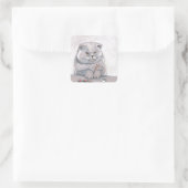 Sushi Cat de heer Grumps ©CSiravo Vierkante Sticker (Tas)