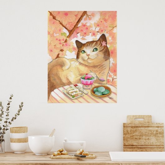 Sushi Cat Dessert First Poster (Keuken)
