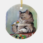 Sushi Cat Fancy feast Keramisch Ornament (Voorkant)
