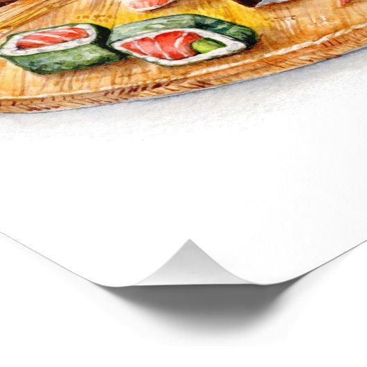 Sushi Cat Foto Afdruk (Hoek)