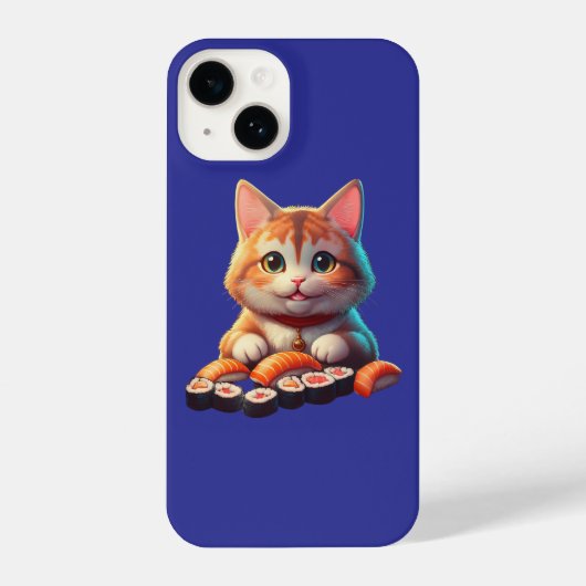 Sushi Cat iPhone 14 Hoesje iPhone Hoesje (Achterkant)