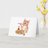 Sushi Cat Kaart (Gele Bloem)