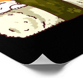 Sushi Cat Kawaii Anime Neko Japans Poster (Hoek)