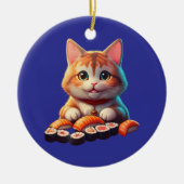 Sushi Cat Keramisch Ornament (Voorkant)