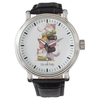 Sushi Cat Miaw | Japanse animusstijl Horloge