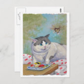 Sushi Cat Picnic Verrassing Briefkaart (Voorkant / Achterkant)