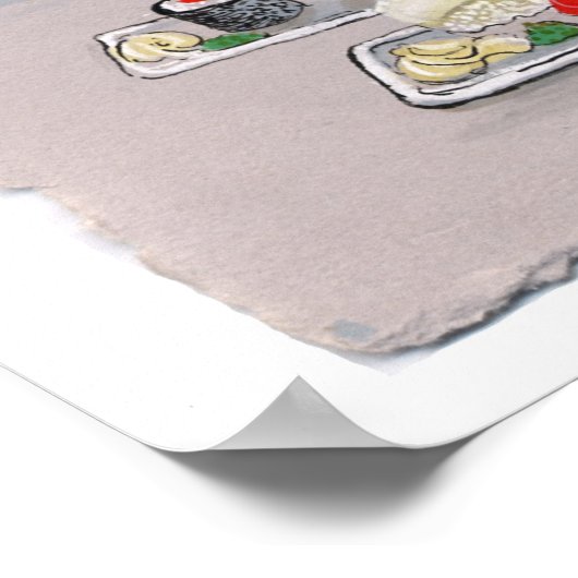 Sushi Cat Print - de heer Grumps (Hoek)