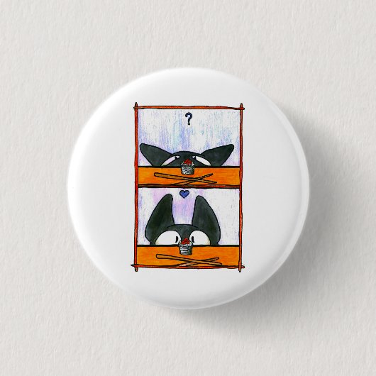 Sushi Cat. Ronde Button 3,2 Cm (Voorkant)