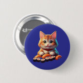 Sushi Cat Ronde Button 5,7 Cm (Voorkant /achterkant)