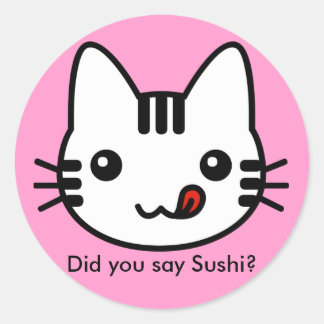 Sushi Cat Ronde Sticker