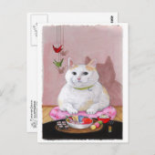Sushi Cat Sashimi Sweetie Briefkaart (Voorkant / Achterkant)