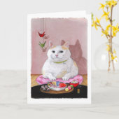 Sushi Cat - Sashimi Sweetie Kaart (Gele Bloem)