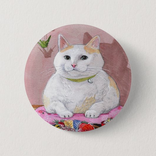 Sushi Cat Sashimi Sweetie Ronde Button 5,7 Cm (Voorkant)